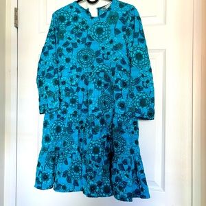 Zara blue floral dress